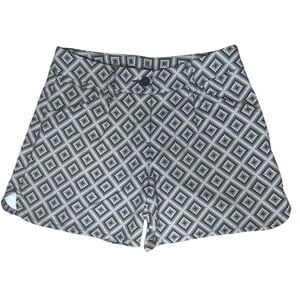 Puma Gray and Black Athletic Shorts with Geometric Pattern